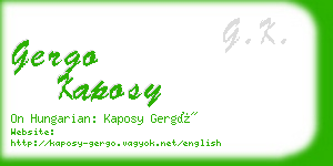 gergo kaposy business card